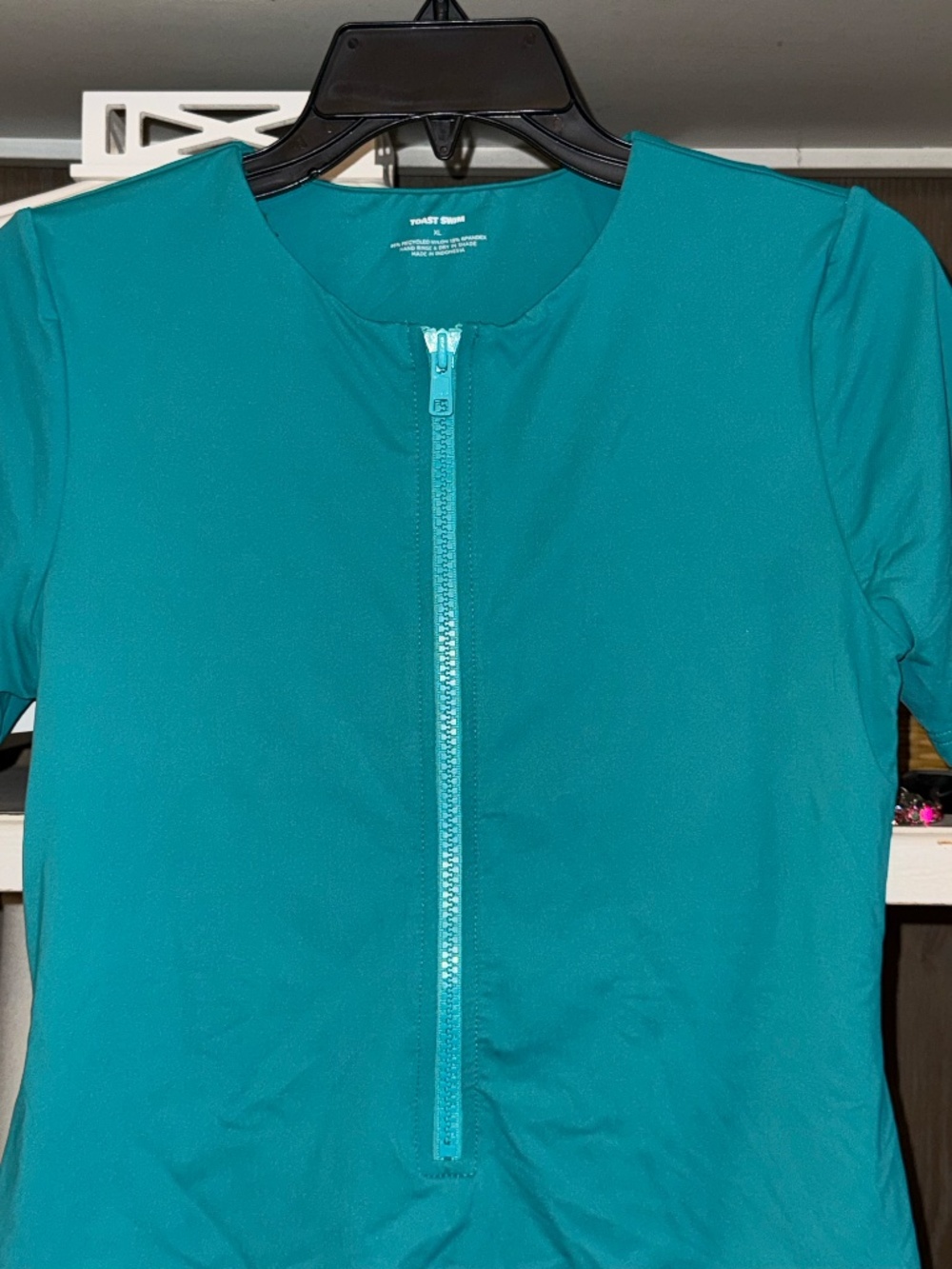 Toast Swim sz Small S signature one piece surf suit swimsuit time will teal - Picture 6 of 7